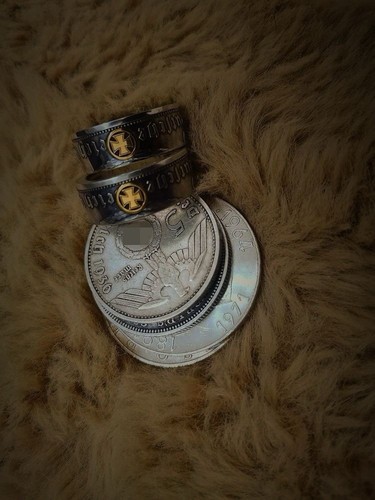 German mark silver coin - german, ring