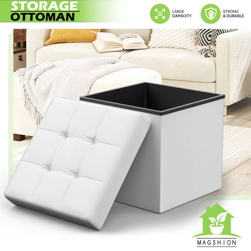 White faux leather - white,