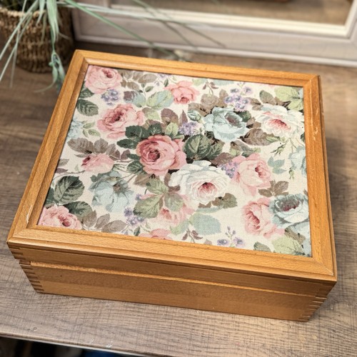 Vintage wooden sewing box - vintage,