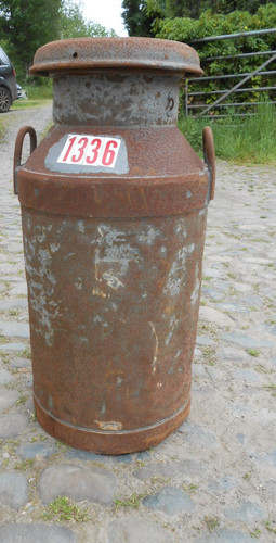 Antique rustic milk churn - antique,