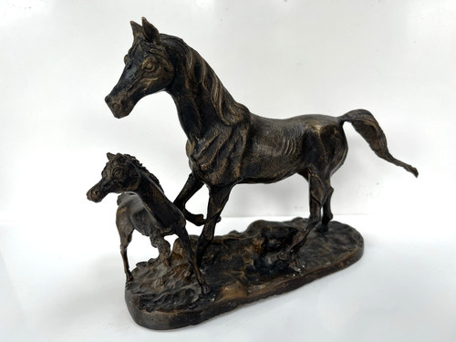 Vintage bronze horse foal - bronze, &