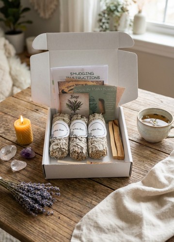Smudging bundle kit includes - bundle, 3