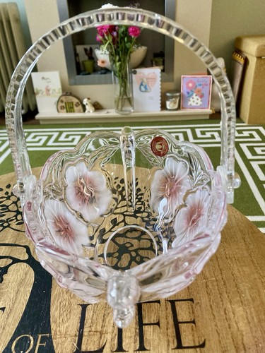 Vintage walther glass basket - ,