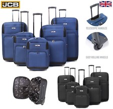 Lightweight JCB Suitcase Luggage, Cabin Trolley Bag Case - 18-31" - Black & Navy