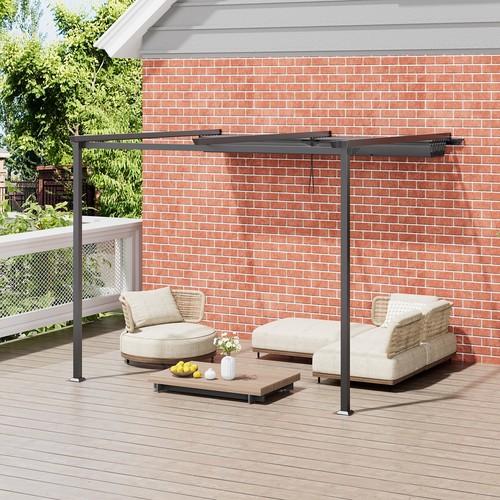 Outdoor lean wall - to, pergola