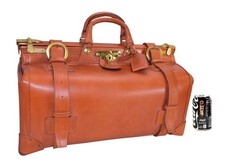 Swaine Adeney Briggs Gladstone Duffel Burnt Orange Leather Travel Cabin Bag