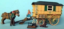 Gypsy Caravan campfire G16 UNPAINTED OO Scale Langley Model Kit 1/76 Horse Drawn