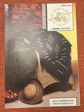 ARAN KNITTED AZTEC BLANKET