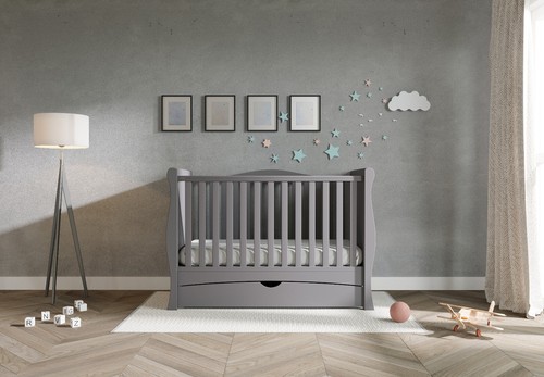 New gilbert grey sleigh cot - grey,