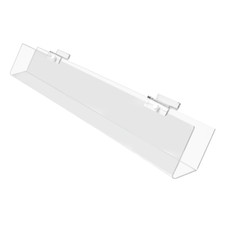 Acrylic Slatwall Angled Shelf Pockets Greeting Cards 60cm Wide (DS36/600)