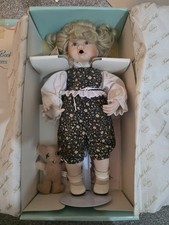 VTG 1991 Edwin Knowles Boo Bear & Me Porcelain Doll Jan Goodyear Artist