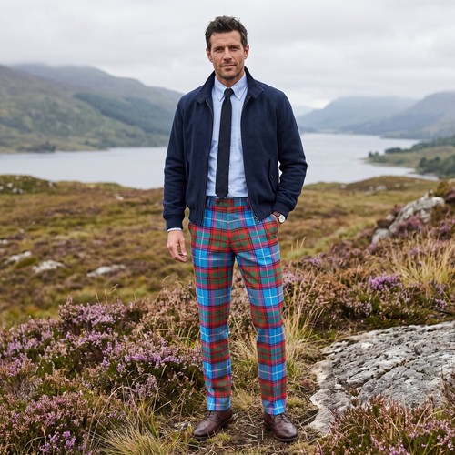 Men scottish highland tartan - men's,
