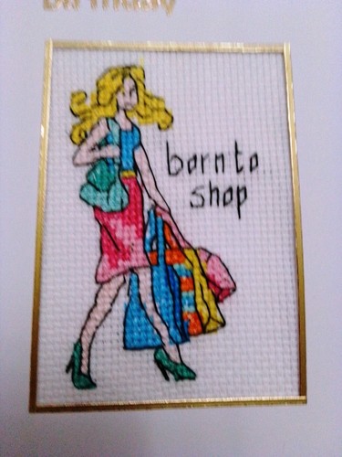 Birthday card completed cross - card,