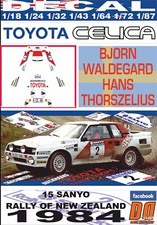 DECAL TOYOTA CELICA TWINCAM B.WALDEGARD R. NEW ZEALAND 1984 5th (06)