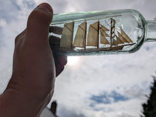 Antique ship bottle - antique, a