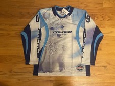 NEW Palace Buildng Your World Hockey Jersey Blue Snow Wolf Size Medium FW24