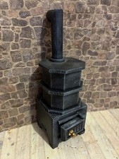 Dolls House 1/12 Scale Miniature Painted Wood Boiler Stove Heater Log Burner