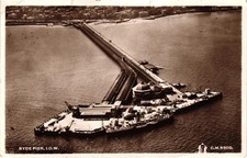 The Pier Aerial View Ryde Isle Of Wight Real Photo Postcard