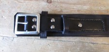 New black genuine leather billet gun-belt, handmade, western, cowboy, gift.