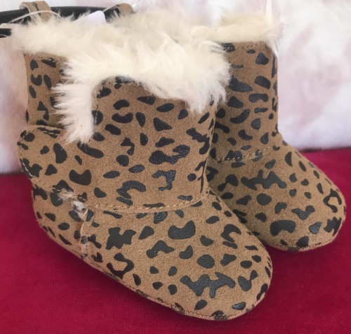 Months leather leopard - 0-3,