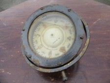 WW2 ERA BRASS SHIPS MARINE COMPASS GIMBAL MOUNTED