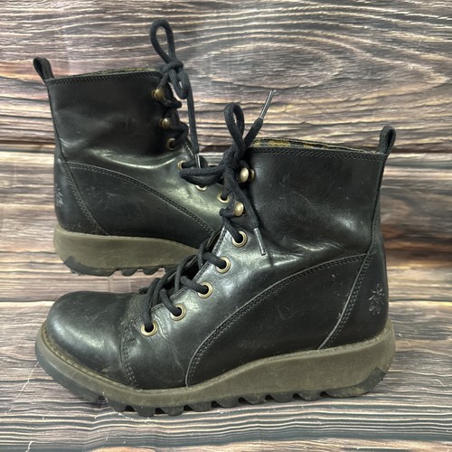 Fly london black combat boots - fly,