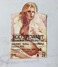 ROD STEWART BLONDES HAVE MORE FUN TOUR OLYMPIA 1978 VINTAGE TICKET STUB