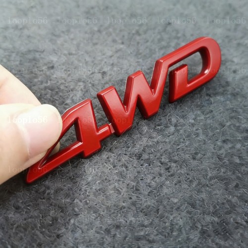 Car chrome 4wd emblem - 3d,