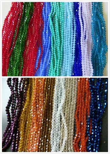 4mm glass crystal bicone beads - 4mm,