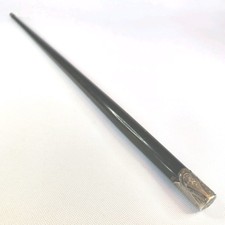 Conductor's Baton Ebony Stem White Metal Tips, Late Victorian/Edwardian C1900