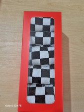 Ladies Retro Chequered Patterned Socks 5 Pairs Size 4-7,  Very Popular Gift Idea