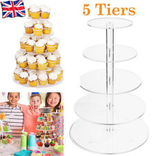 Clear Acrylic Round Cupcake Stand Display Wedding & Party Tier Cup Cake Holder