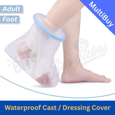 Waterproof Cast Cover for Adult Foot / Reusable Shower Bath Protector for Ankle