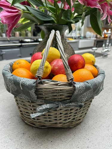 Grey wicker shopper shopping - grey,