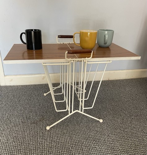 Vintage magazine rack with - magazine,