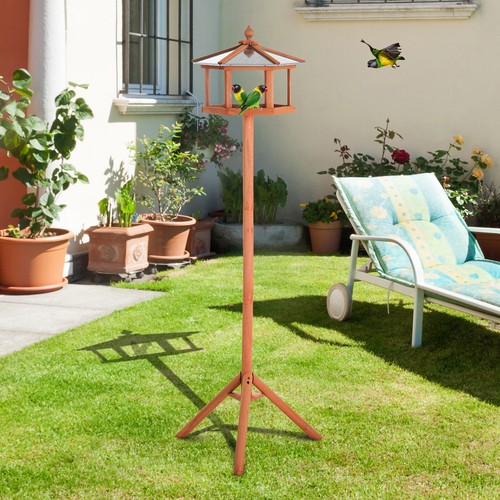 Pawhut bird table wooden - pawhut,