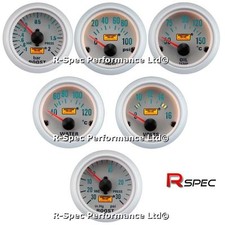 ANY 3 GAUGE OFFER Silver Face Turbo Boost Psi Bar Oil Temp Pressure Water Volt