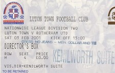 Ticket - Luton Town v