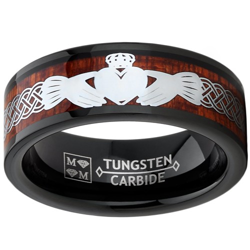 Men tungsten claddagh irish - tungsten,