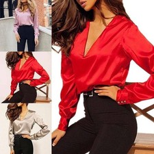 Women Fashion Deep V-Neck Long