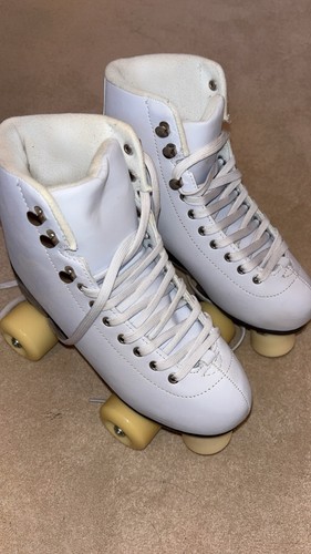 White retro quad roller - retro, skates