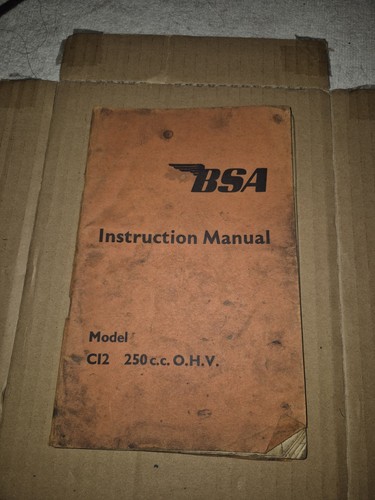 Vintage bsa instruction manual - vintage,