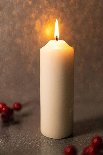 Unscented large pillar - pillar, candle