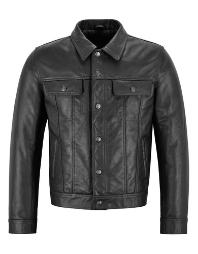 Men western trucker leather - men's,