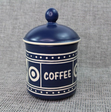 Hornsea Pottery Tobago Blue Coffee Jar 700ml Made in England