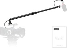 NEEWER Carbon Fiber Microphone Boom Pole, 44-92cm Extendable, Built In 3.5mm TRS