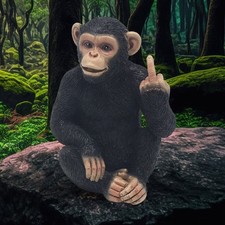 LEONARDO SMALL CHEEKY MONKEY WITH ONE FINGER ORNAMENT HOME DECOR