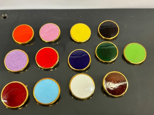 Round school enamel pin - enamel, badge