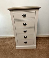 Oak furniture land brompton acacia 5 drawer tallboy