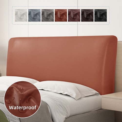 Leather bed headboard cover - leather,
